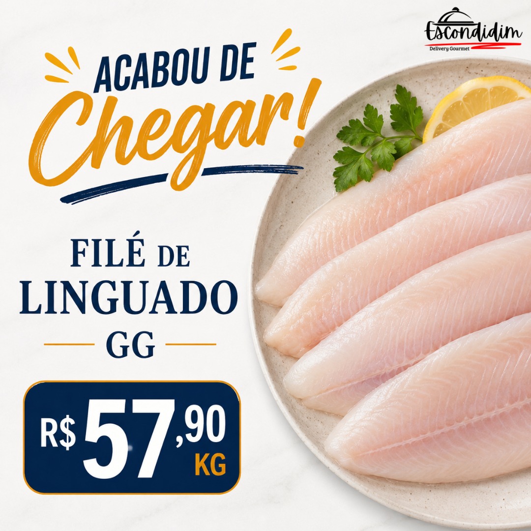 Filé de Linguado GG por R$ 57,90/kg